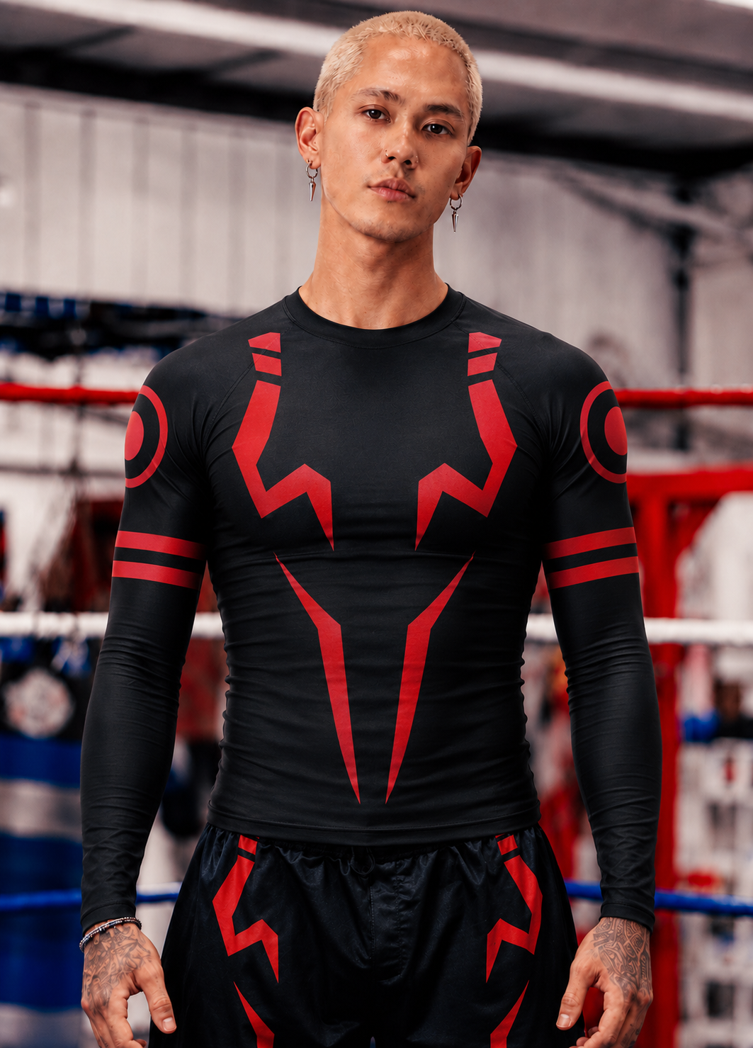 Sukuna Jujutsu Kaisen Sleeve Compression Rash Guard