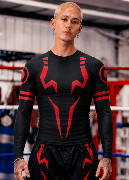 Sukuna Jujutsu Kaisen Sleeve Compression Rash Guard