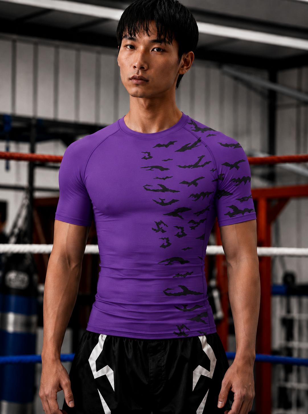 Sasuke Curse Mark Sleeve Rash Guard Compression Shirt