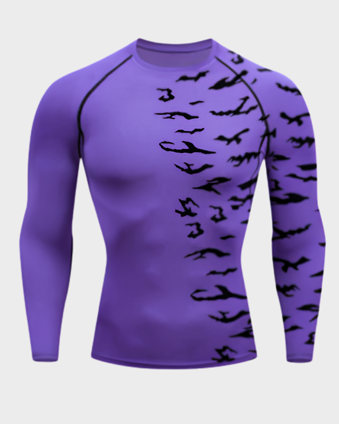 Sasuke Curse Mark Sleeve Rash Guard Compression Shirt