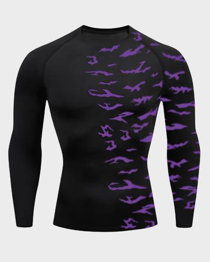 Sasuke Curse Mark Sleeve Rash Guard Compression Shirt