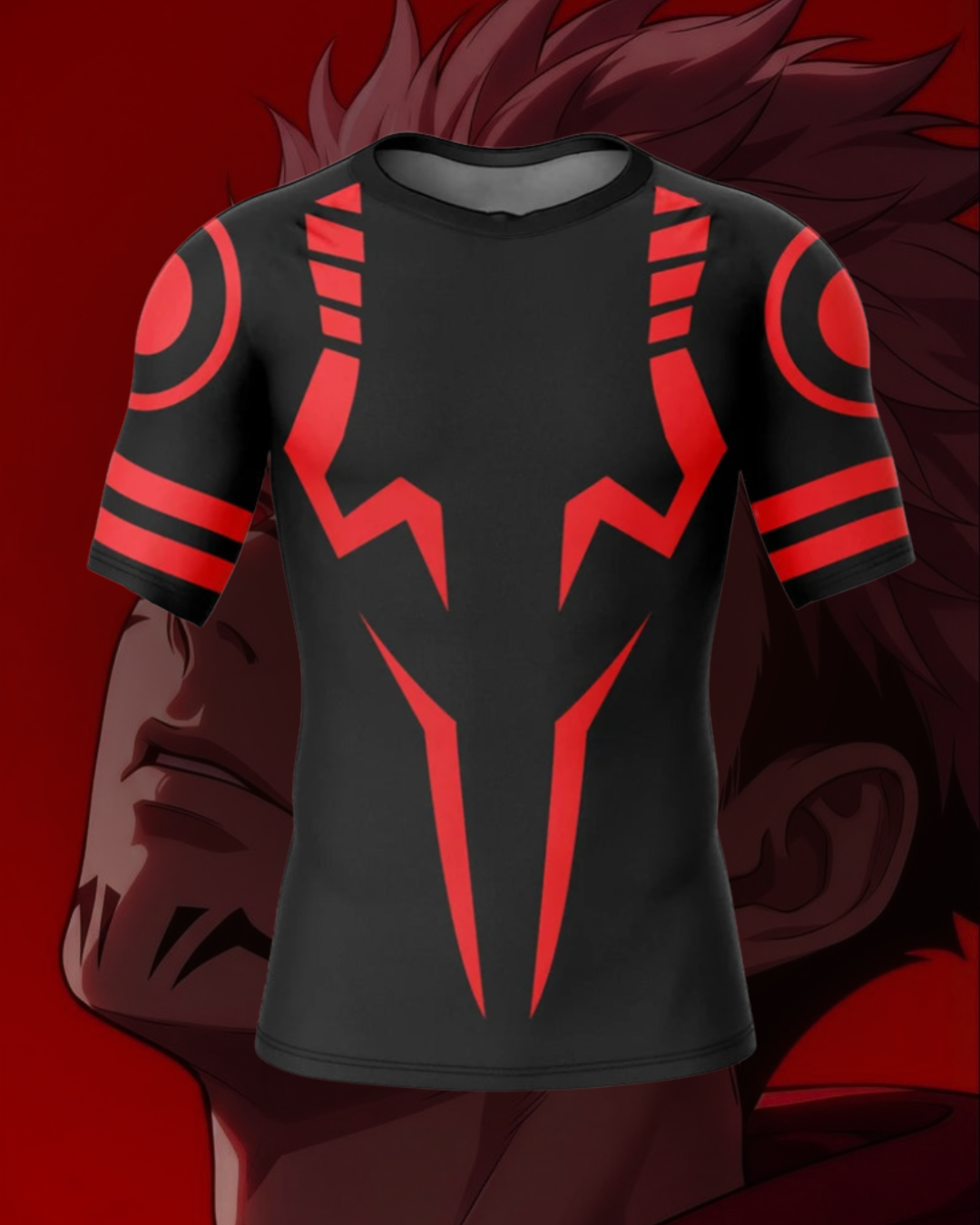 Sukuna Jujutsu Kaisen Sleeve Compression Rash Guard