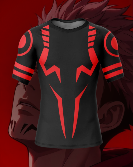 Sukuna Jujutsu Kaisen Sleeve Compression Rash Guard