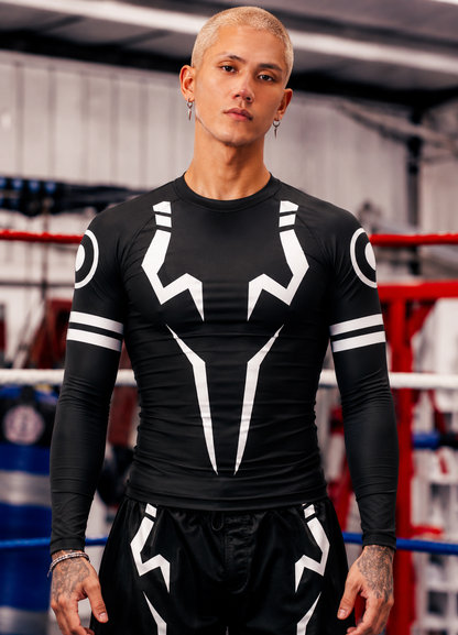 Sukuna Jujutsu Kaisen Sleeve Compression Rash Guard